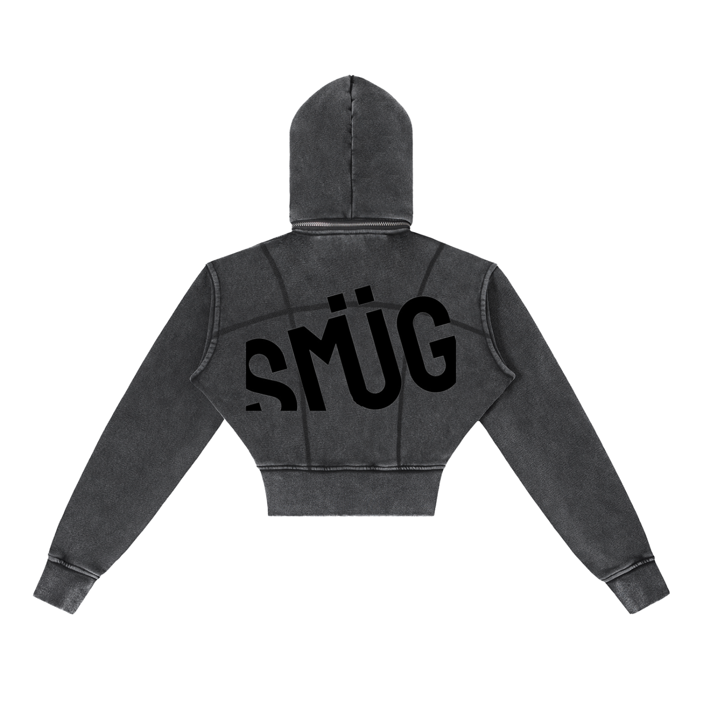 Vintage Washed Cropped Fleece Hoodie