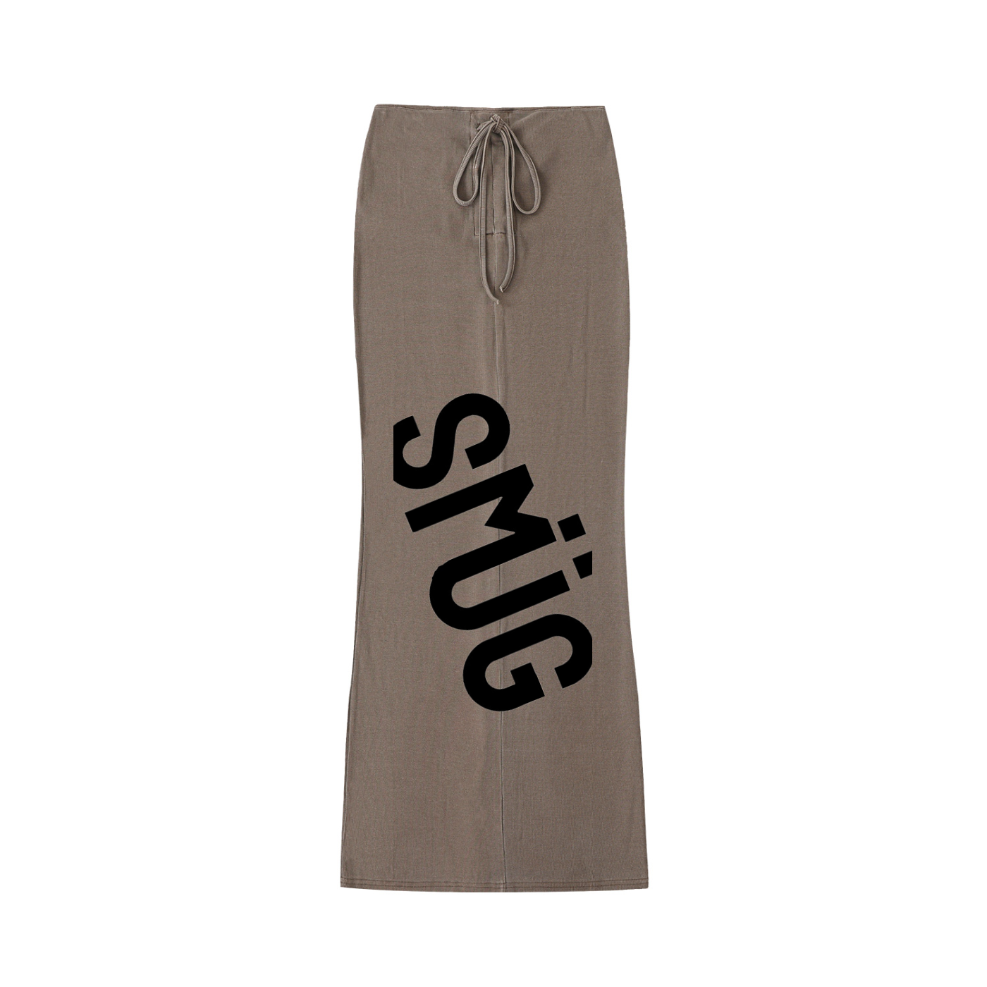 Dyed Washed Drawstring Maxi Skirt