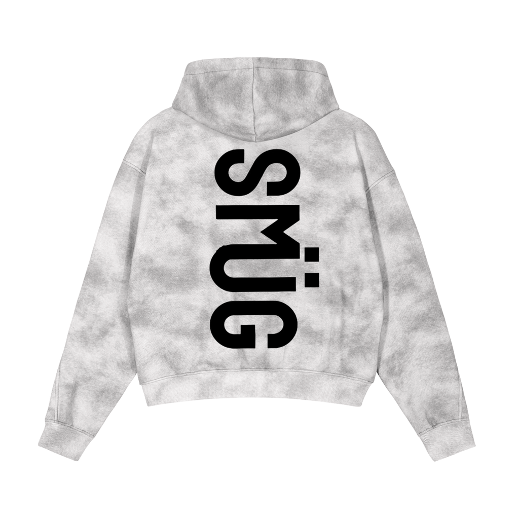 Dirty Washed Zip-Up Fleece Hoodie