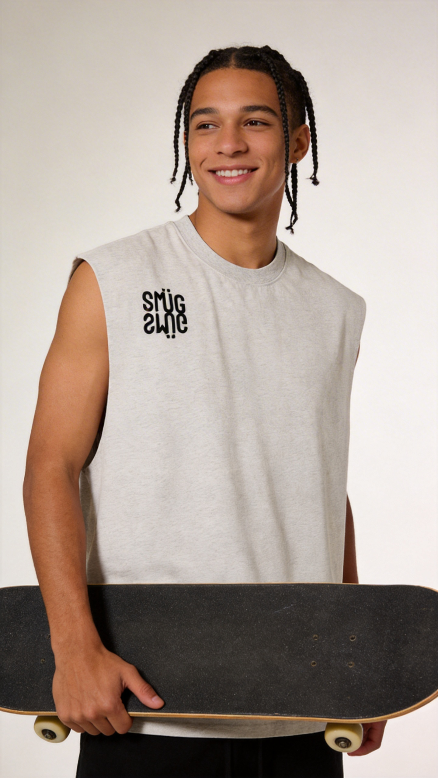 Raw Edge Cotton Tank Top