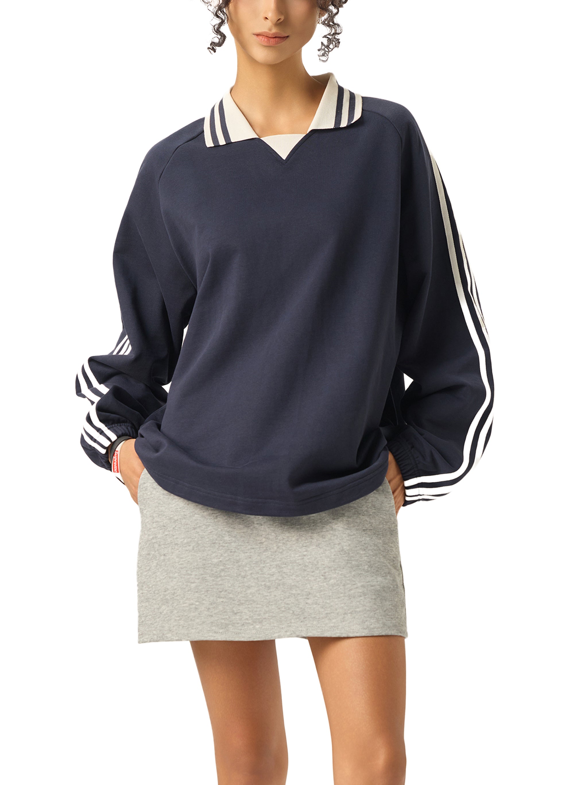 Drippin' Lapel Collar Sweatshirt
